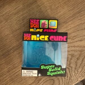 Nee Doh Nice Cube Blue Super Solid Squish